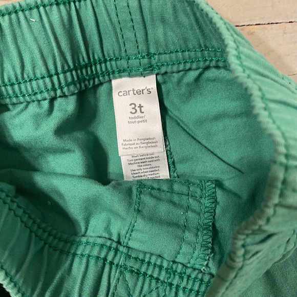Carter’s, 2-piece set. Button down, striped shirt, green pants. GUC. 3T - Picture 3 of 6